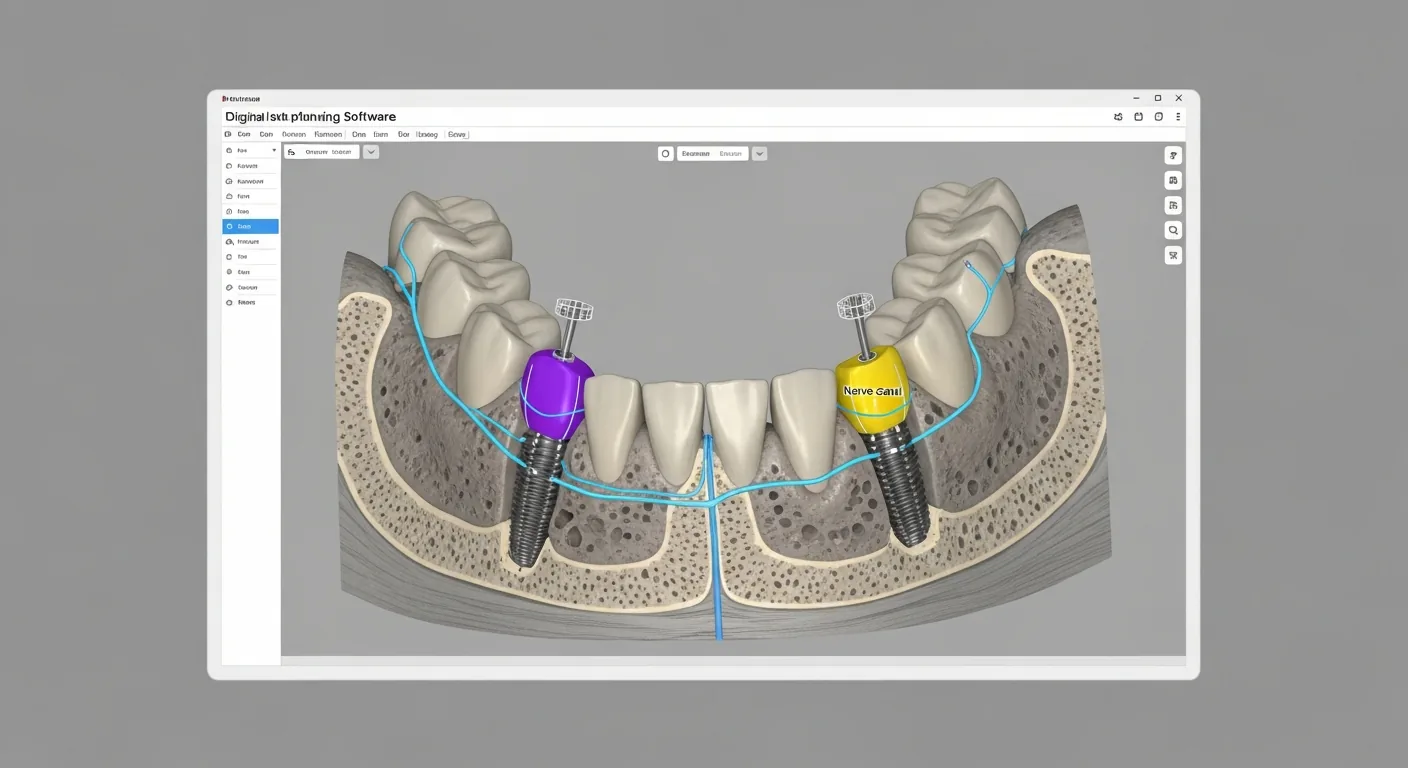 3D-Darstellung einer Implantatplanung