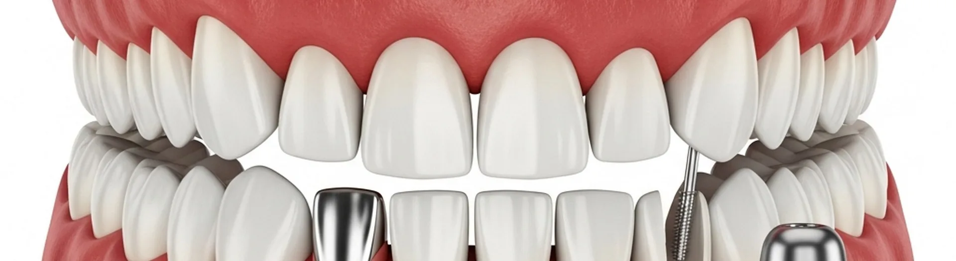 3D-Illustration einer navigierten Implantatinsertion